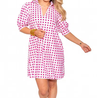 Jude Connally Emerson Mini Dress In Raspberry Gold In Multi