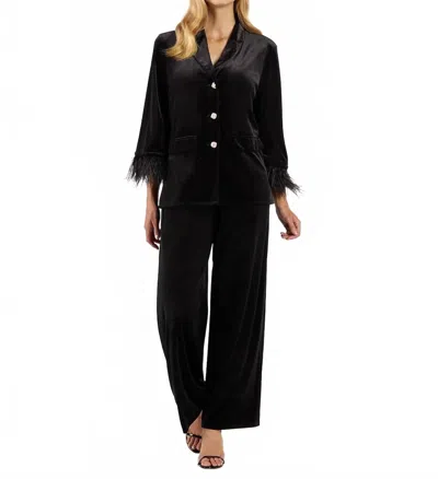 Jude Connally Essie Jacket Stretch Velvet Blazer In Black