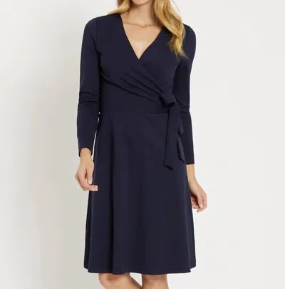 Jude Connally Farrah Ponte Midi Dress In Dark Navy In Blue