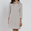Jude Connally Finley Cotton Shirting Dress In Cotton Stripe Sand In Multi