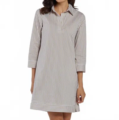 JUDE CONNALLY FINLEY DRESS IN COTTON STRIPE SAND