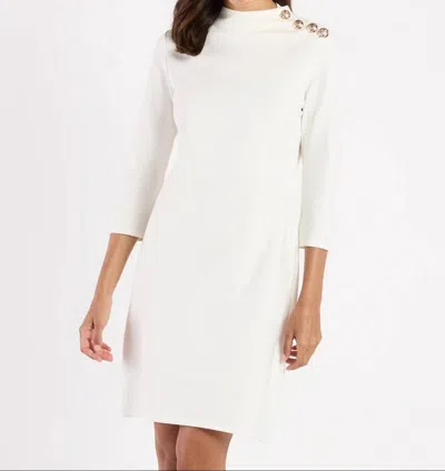 Jude Connally Gertie Ponte Dress In Cream In White