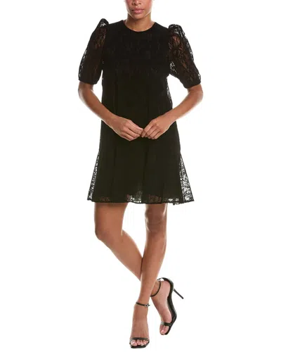 Jude Connally Harper Flocked Lace Dress In Transparent