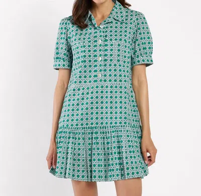 Jude Connally Harriet Cotton Voile Dress In Petite Rattan Jade In Green