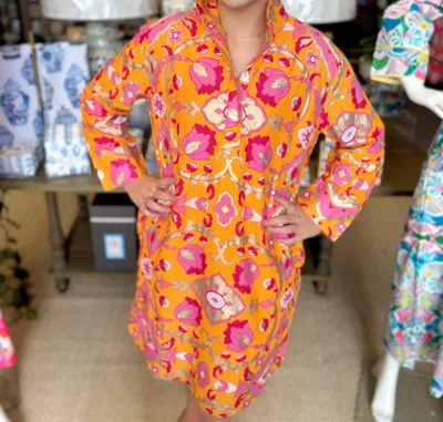 Jude Connally Helen Dress In Gilden Garden Mandarin Gold In Orange