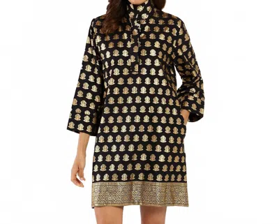 Jude Connally Helen Mini Dress In Black/gold