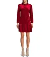 Jude Connally Henry Velvet Dress In Ruby In Pink