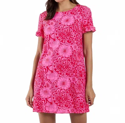 Jude Connally Holden Mini Dress In Painted Paisley Red In Multi