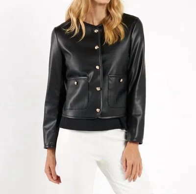 Jude Connally Hope Faux Leather Jacket In Black