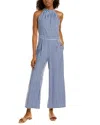 Jude Connally Isabelle Gingham Jumpsuit In Navy In White
