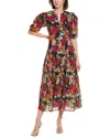 Jude Connally Jordana Cotton Voile Tiered Maxi Dress In Brown
