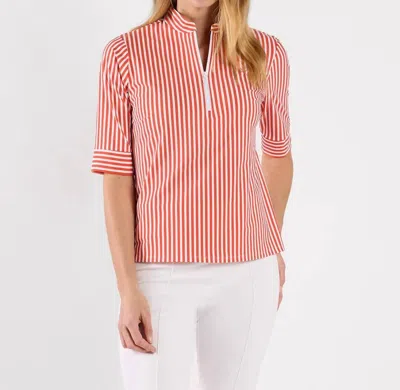 Jude Connally Juliet Top In Stripe Coral In Multi
