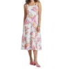 Jude Connally Kaia Midi In Impressionist Floral White In White