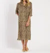 Jude Connally Kallan Caftan In Cheetah Gold In Multi