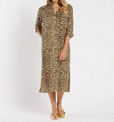 Jude Connally Kallan Caftan In Cheetah Gold In Multi