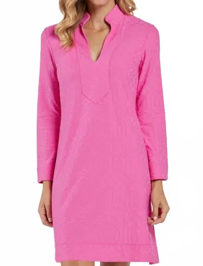 Jude Connally Kate Jacquard Dress In Garden Gate Peony Pink