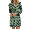 Jude Connally Kate Mini Dress In Bamboo Rattan Navy In Green