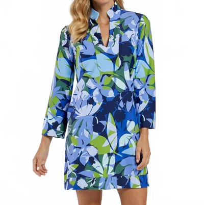 Jude Connally Kate Tunic Mini Dress In Kaleidoscope Floral Navy In Multi