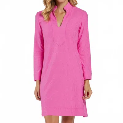 Jude Connally Kate V-neck Tunic Dress In Garden Gate Peony Pink