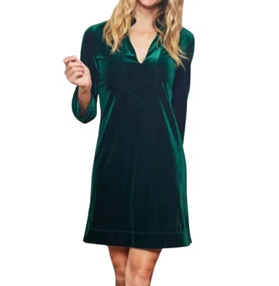 Jude Connally Kate Velvet Dress In Green