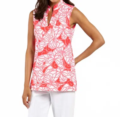 Jude Connally Keira V-neck Top In Petite Wings Coral In Multi