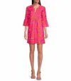 Jude Connally Kerry Dress In Bamboo Lattice Spring Pink In Multi