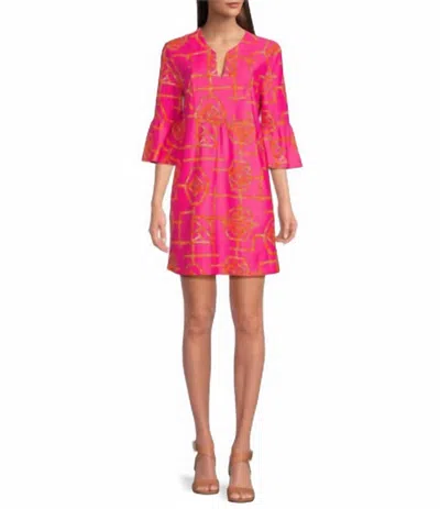 Jude Connally Kerry Dress In Bamboo Lattice Spring Pink In Multi