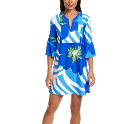 Jude Connally Kerry Dress In Bold Floral Periwinkle In Blue