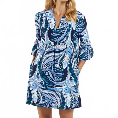 Jude Connally Kerry Dress In Paisley Navy Peacock In Blue