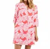 Jude Connally Kerry Dress In Petite Wings Coral In Multi