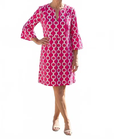 Jude Connally Kerry Grand Chains Dress In Pink & White In Multi