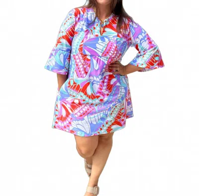 Jude Connally Kerry Mini Dress In Butterfly Mosaic Gold In Multi