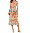 Jude Connally Kristen Maxi Dress In Stained Glass Coral Gold In Multi