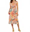 Jude Connally Kristen Maxi Dress In Stained Glass Coral Gold In Multi