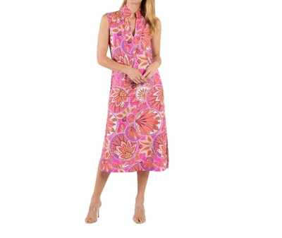 Jude Connally Kristen Maxi Dress In Stained Glass Hot Pink Gold