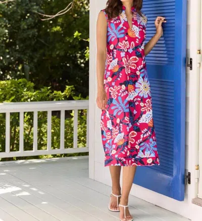 Jude Connally Kristen Maxi In Abstract Seaside In Multi