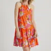 JUDE CONNALLY LEANNA DRESS IN IMPRESSIONIST APRICOT