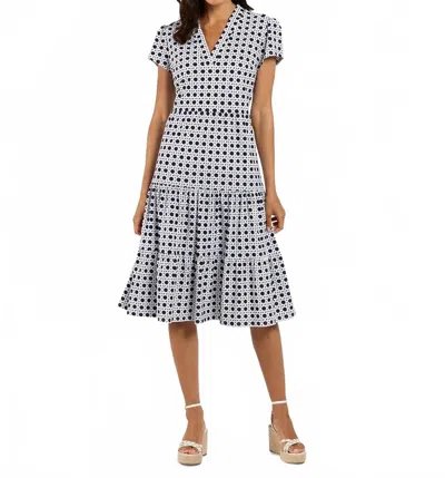 Jude Connally Libby Dress In Rattan Black In Blue