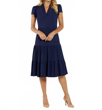 Jude Connally Libby Midi Dress In Navy In Blue