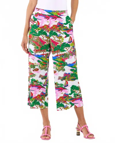 Jude Connally Lolly Cropped Pants In Seaside Escape White In Multi