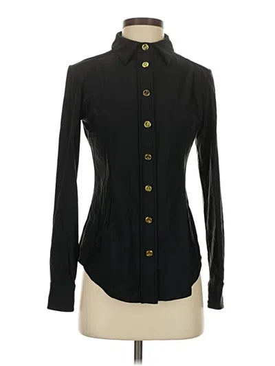 Pre-owned Jude Connally Long Sleeve Blouse In Black