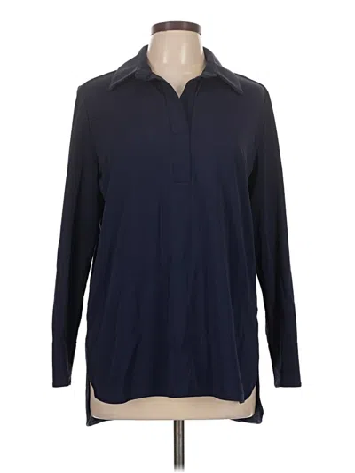 Pre-owned Jude Connally Long Sleeve Blouse In Blue
