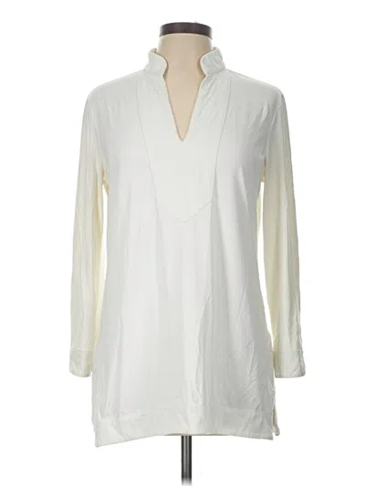 Pre-owned Jude Connally Long Sleeve Blouse In Ivory