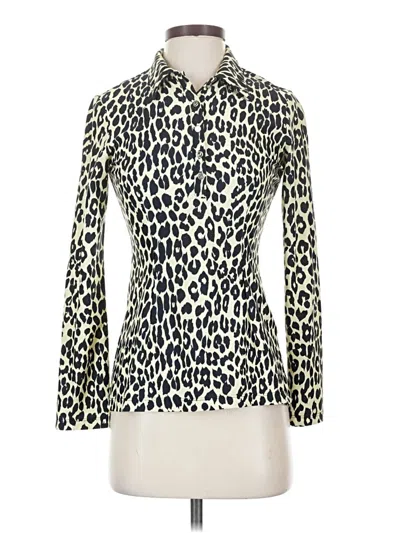 Pre-owned Jude Connally Long Sleeve Blouse In White