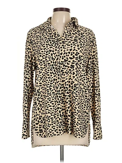 Pre-owned Jude Connally Long Sleeve Button Down Shirt In Gold