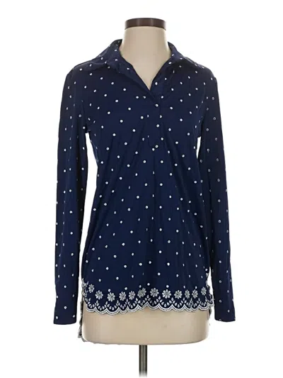 Pre-owned Jude Connally Long Sleeve Polo Shirt In Blue