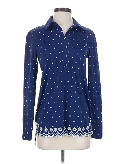 Pre-owned Jude Connally Long Sleeve Polo Shirt In Blue