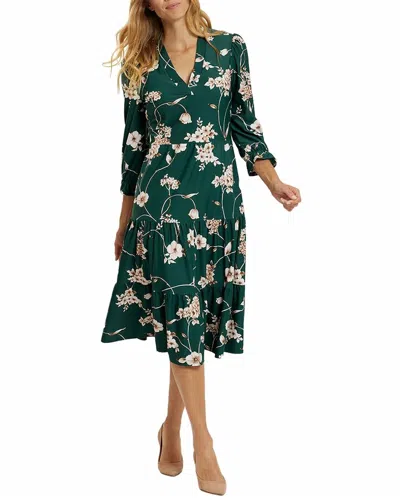 Jude Connally Maggie Dress In Charming Floral Evergreen In Multi