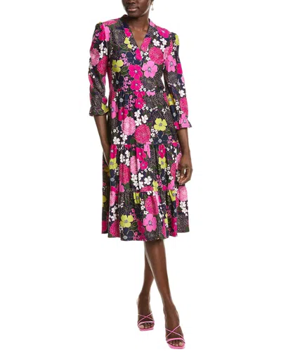 Jude Connally Maggie Tiered Midi Dress In Multi