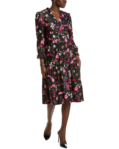 Jude Connally Maggie Tiered Midi Dress In Black
